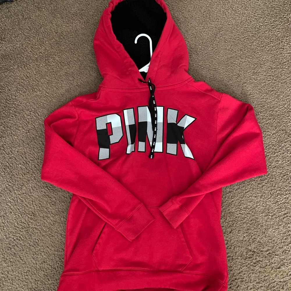 TWO VS PINK SHERPA HOODIES